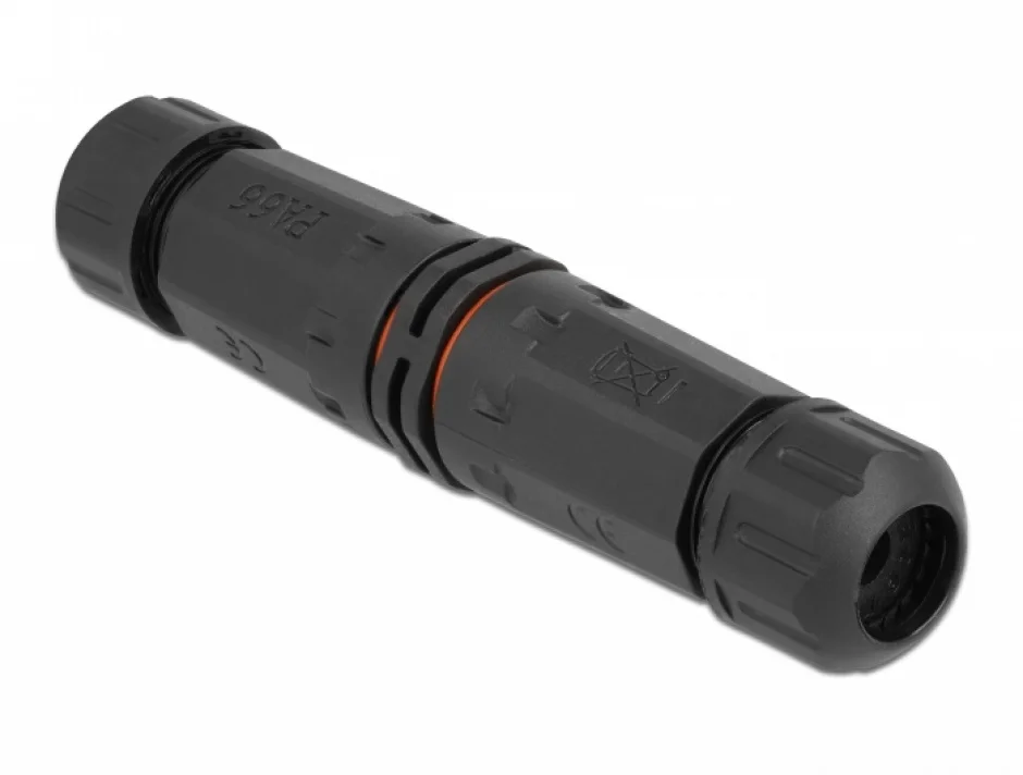 Cupla pentru 3 x cablu electric 4.5 - 7.5mm IP68 exterior, Delock 86913