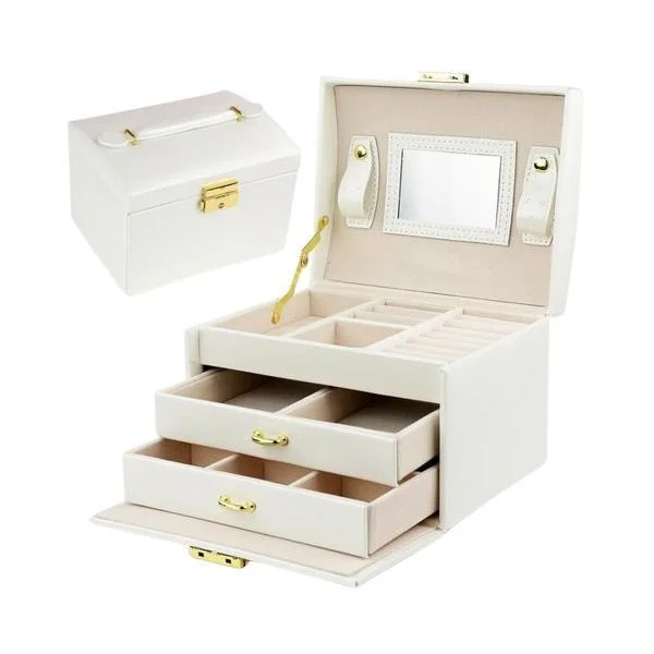 Cutie Elegantă pentru Bijuterii și Ceasuri cu 13 compartimente