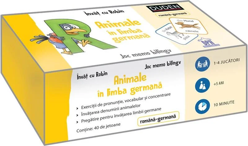 Cutie Învăț cu Robin. Animale în limba germană - Hardcover - *** - Didactica Publishing House