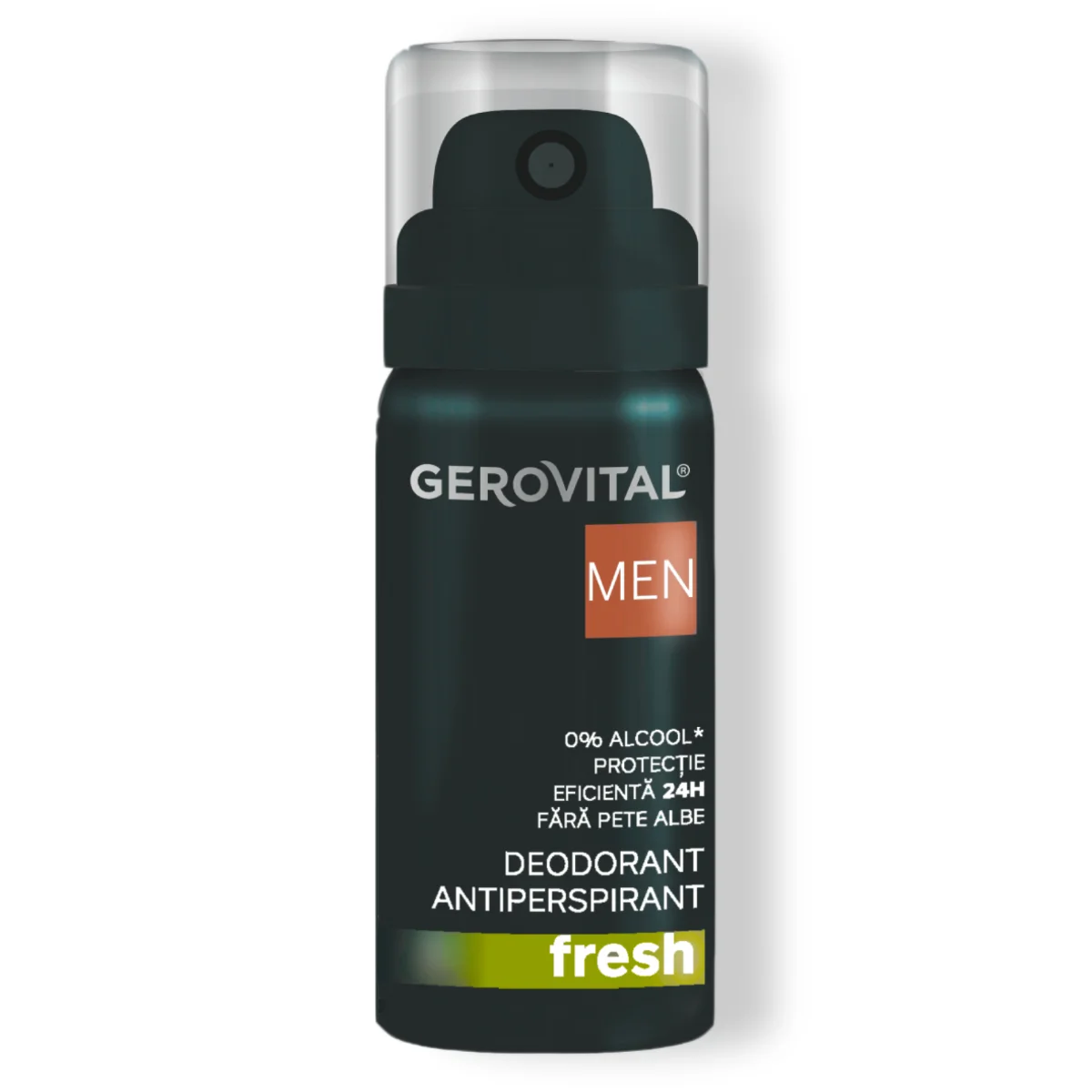Deodorant Antiperspirant Fresh  Protecție 48 H, Fără Alcool, Parfum Lemnos Acvatic Cu Note De Vetiver, Cedru și Mosc, Gerovital Men, 40 Ml