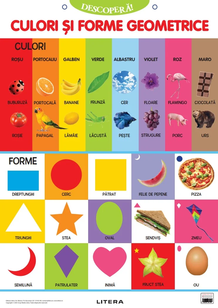 Descopera! Culori si forme geometrice (planse educationale)
