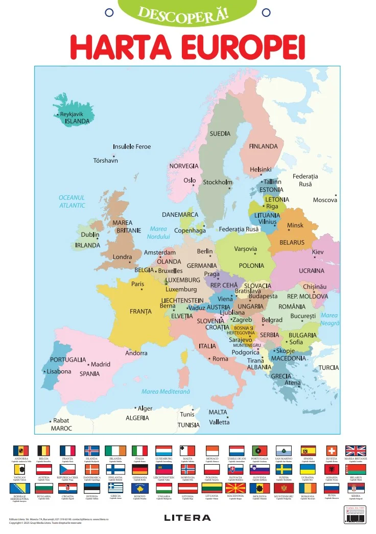 Descopera! Harta Europei (planse educationale)