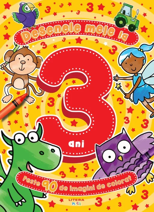 Desenele mele la 3 ani. Peste 90 de imagini de colorat