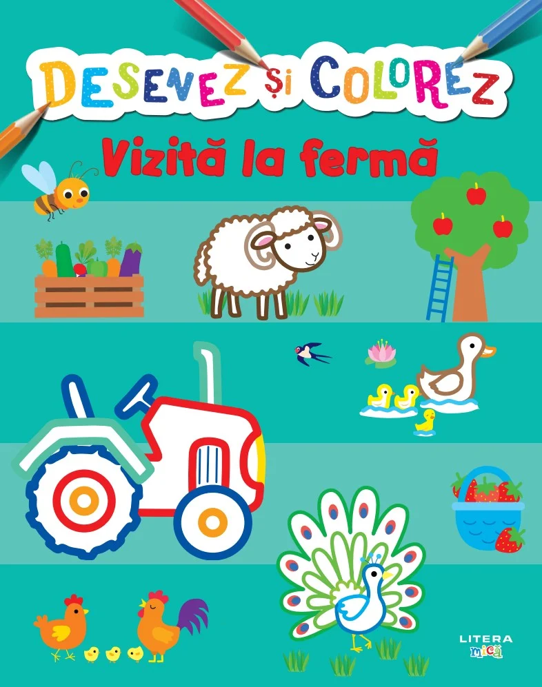 Desenez si colorez. Vizita la ferma