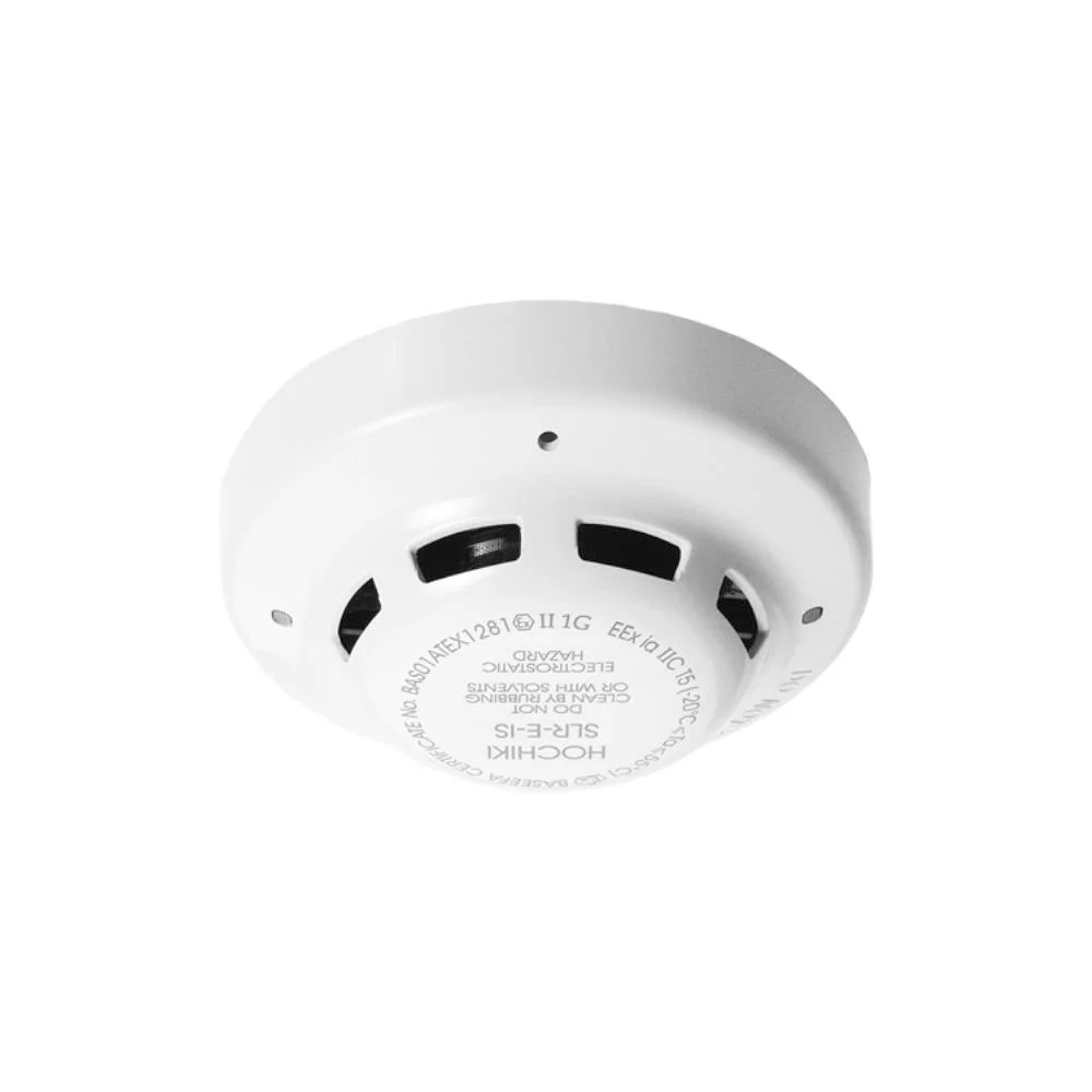 Detector conventional de fum fotoelectric Hochiki SLR-E-IS(WHT), ATEX, vizibilitate 360 grade, ABS alb