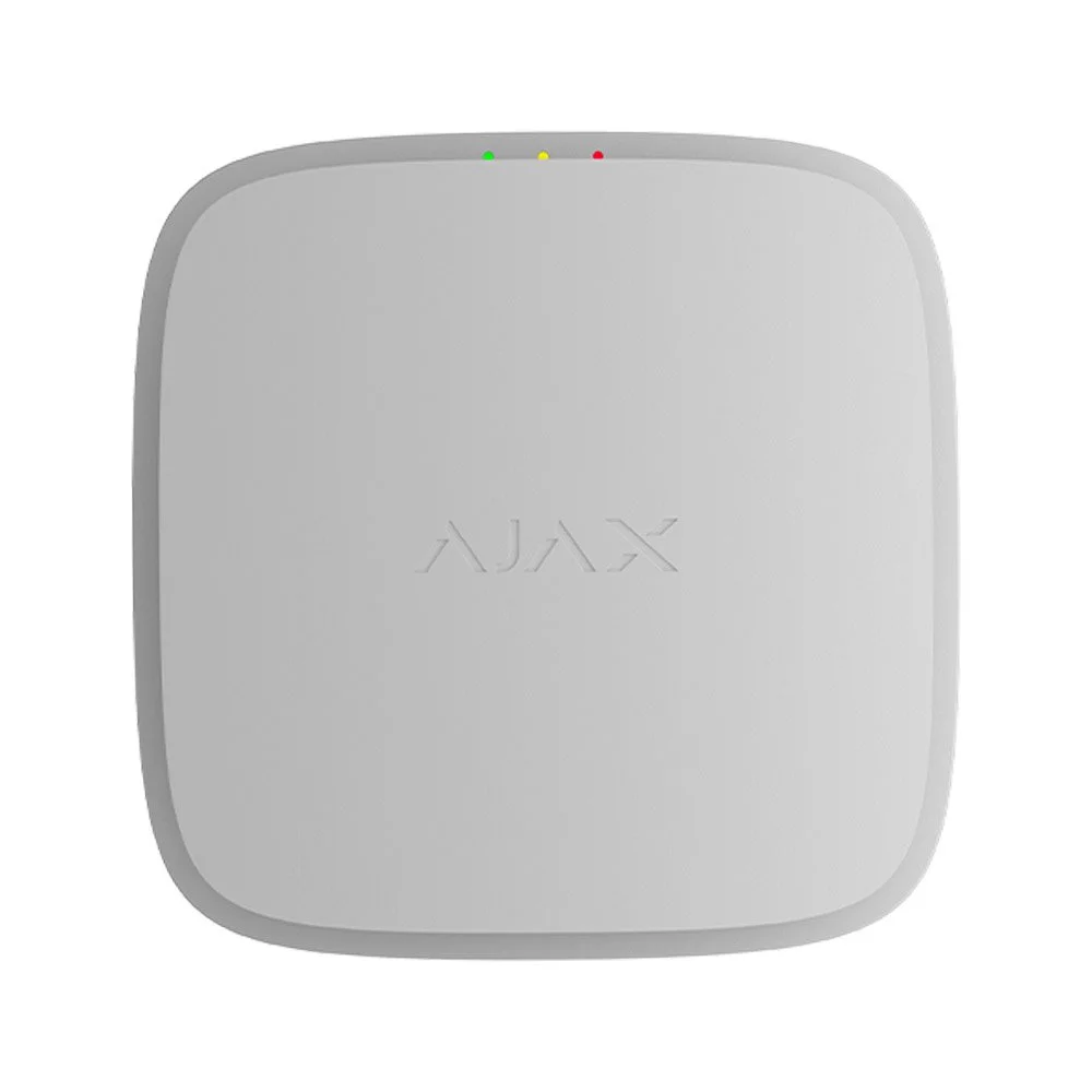 Detector de fum wireless adresabil cu sirena Ajax FireProtect, EN54, 868.0 - 922.0 MHz, tamper, 95dB, alb