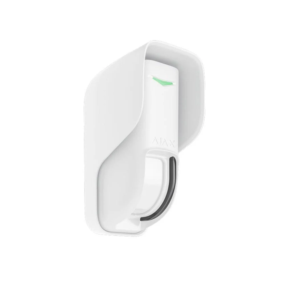 Detector de miscare wireless exterior tip perdea Ajax Curtain Outdoor Jeweller, 8-12 m, 8 grade, IR, microunde, pet immunity, antimasking, 868 MHz, RF 1700 m