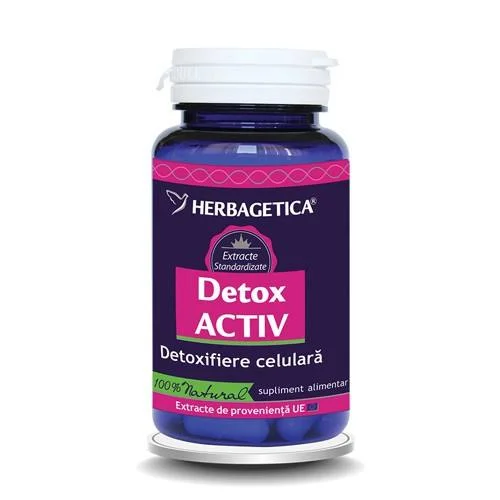 Detox activ, 60 capsule, Herbagetica