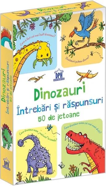 Dinozauri - Întrebări și răspunsuri - 50 de Jetoane - Board book - *** - Didactica Publishing House