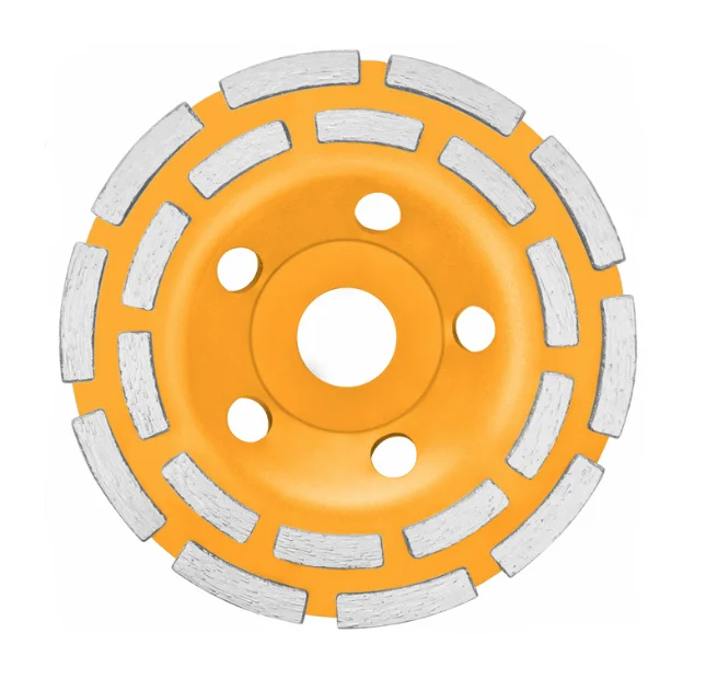 Disc diamantat 125 mm cu 2 randuri segmente pentru slefuit suprafete beton mozaic marmura