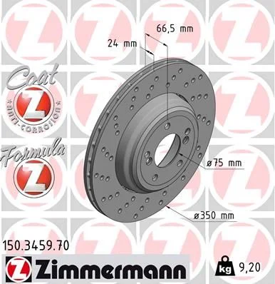 Disc frana ZIMMERMANN 150.3459.70