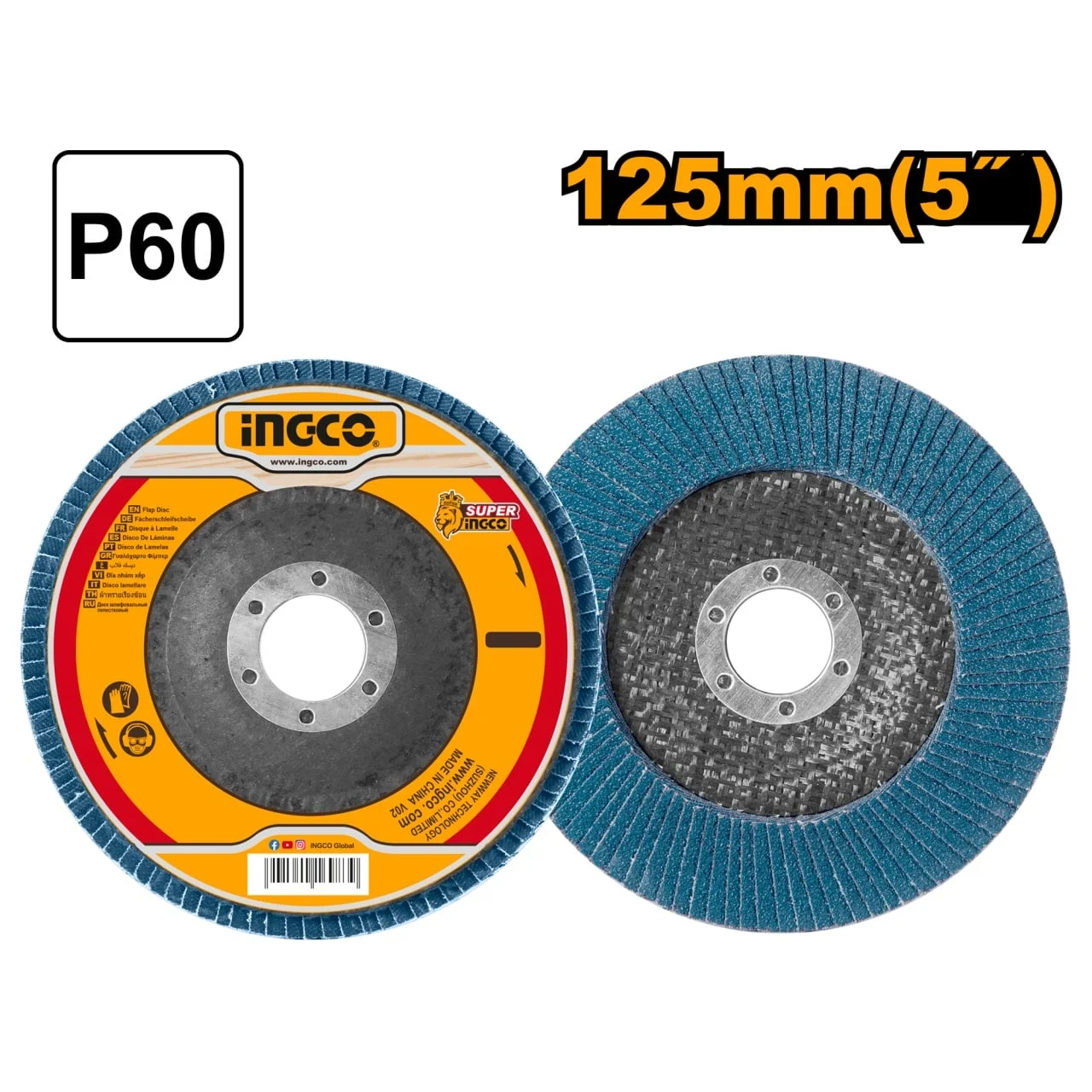 Disc Lamelar Slefuit 125mm Albastru P40 INGCO FDZ1251 – Slefuire Eficienta pentru Aplicatii Profesionale