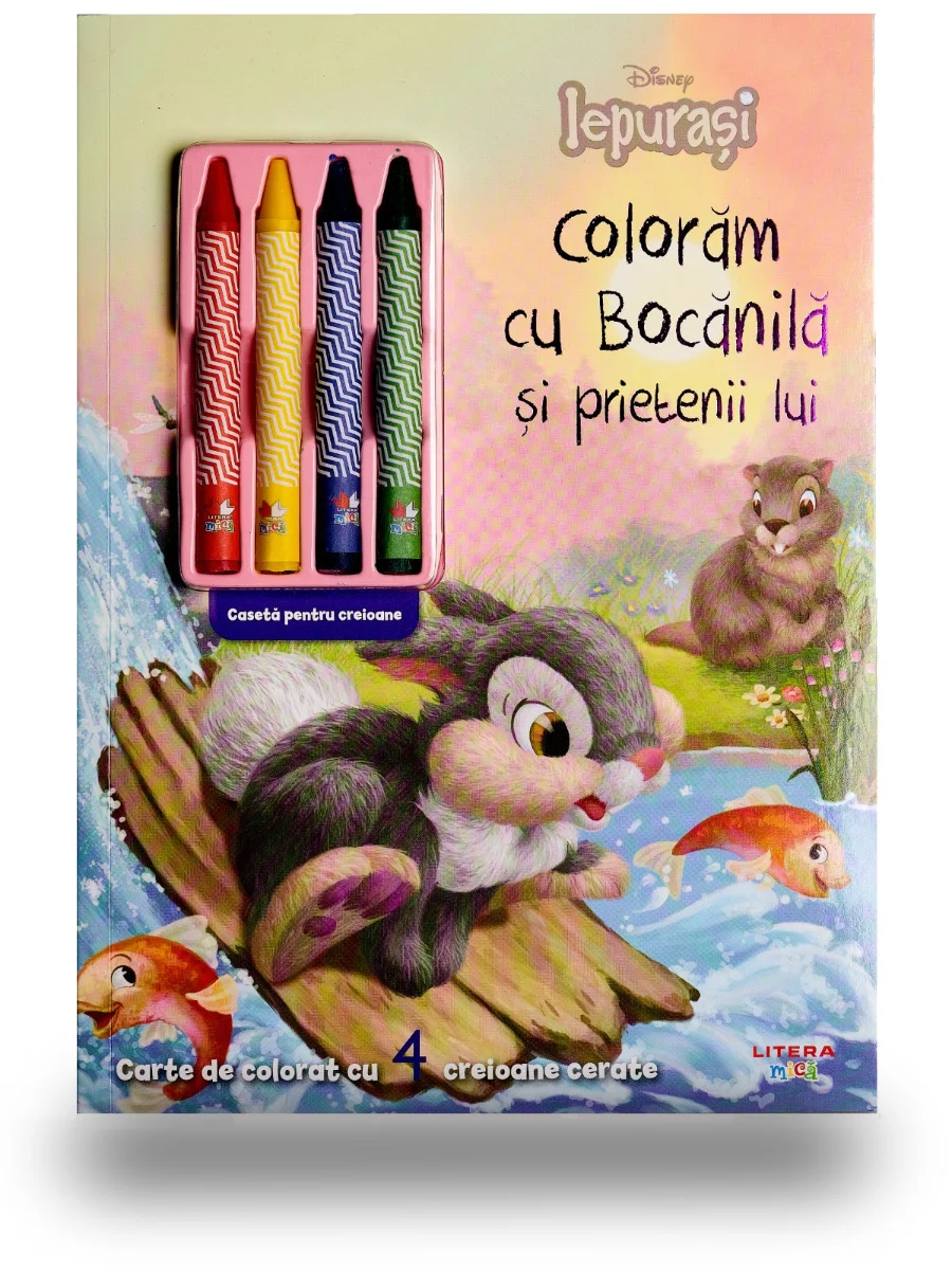 Disney. Iepurasi. Coloram cu Bocanila si prietenii lui (contine 4 creioane cerate)