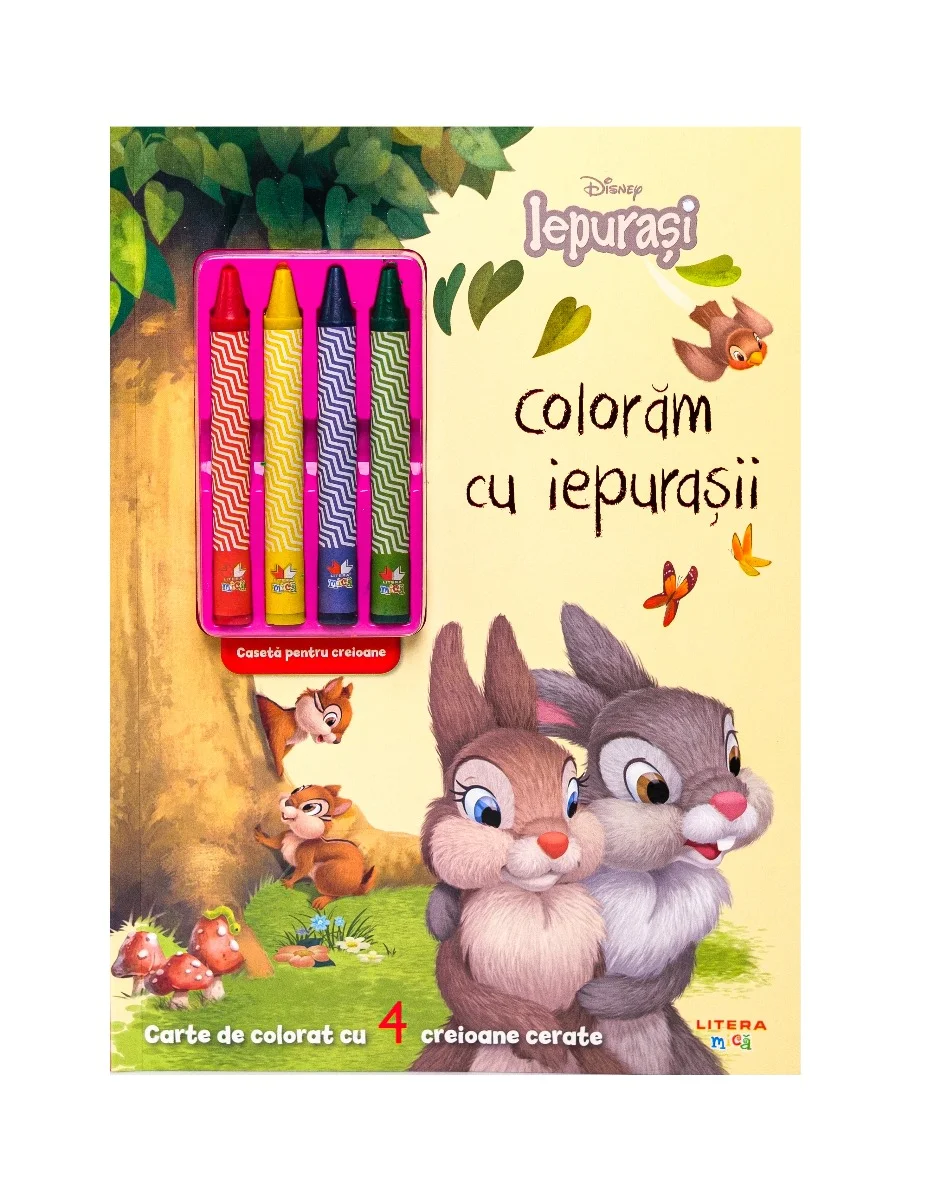 Disney Iepurasi. Coloram cu iepurasii (contine 4 creioane cerate)