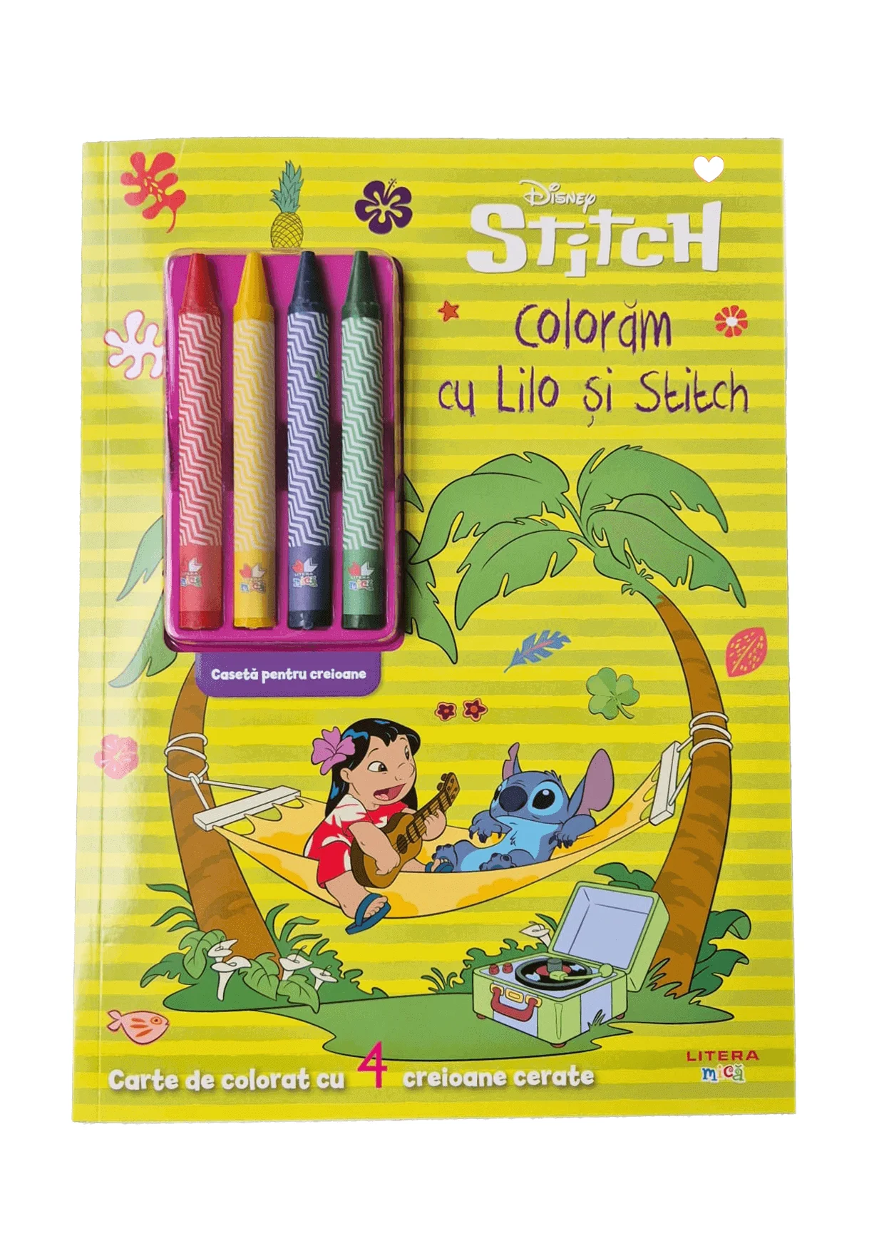 Disney. Stitch. Coloram cu Lilo si Stitch. Carte de colorat cu 4 creioane cerate