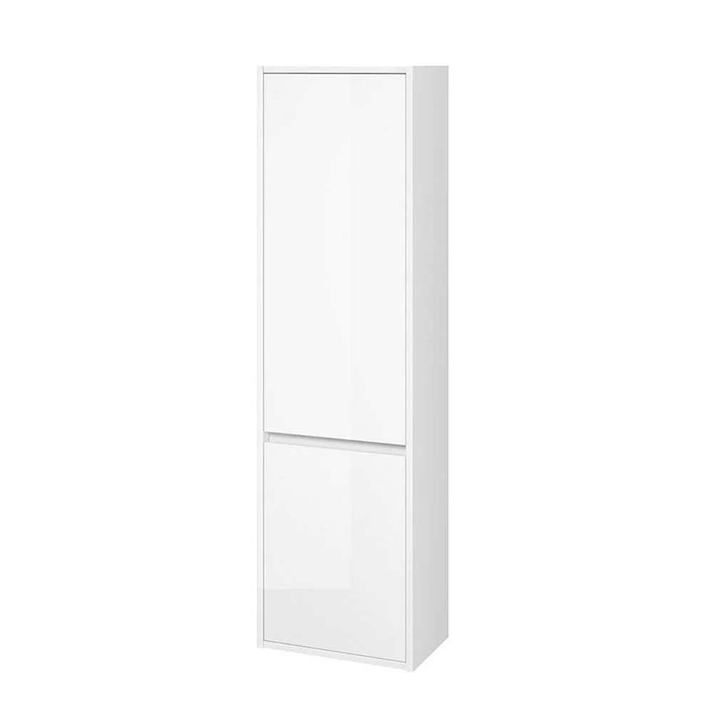 Dulap baie suspendat Cersanit Crea, 2 usi, 140 cm, alb lucios