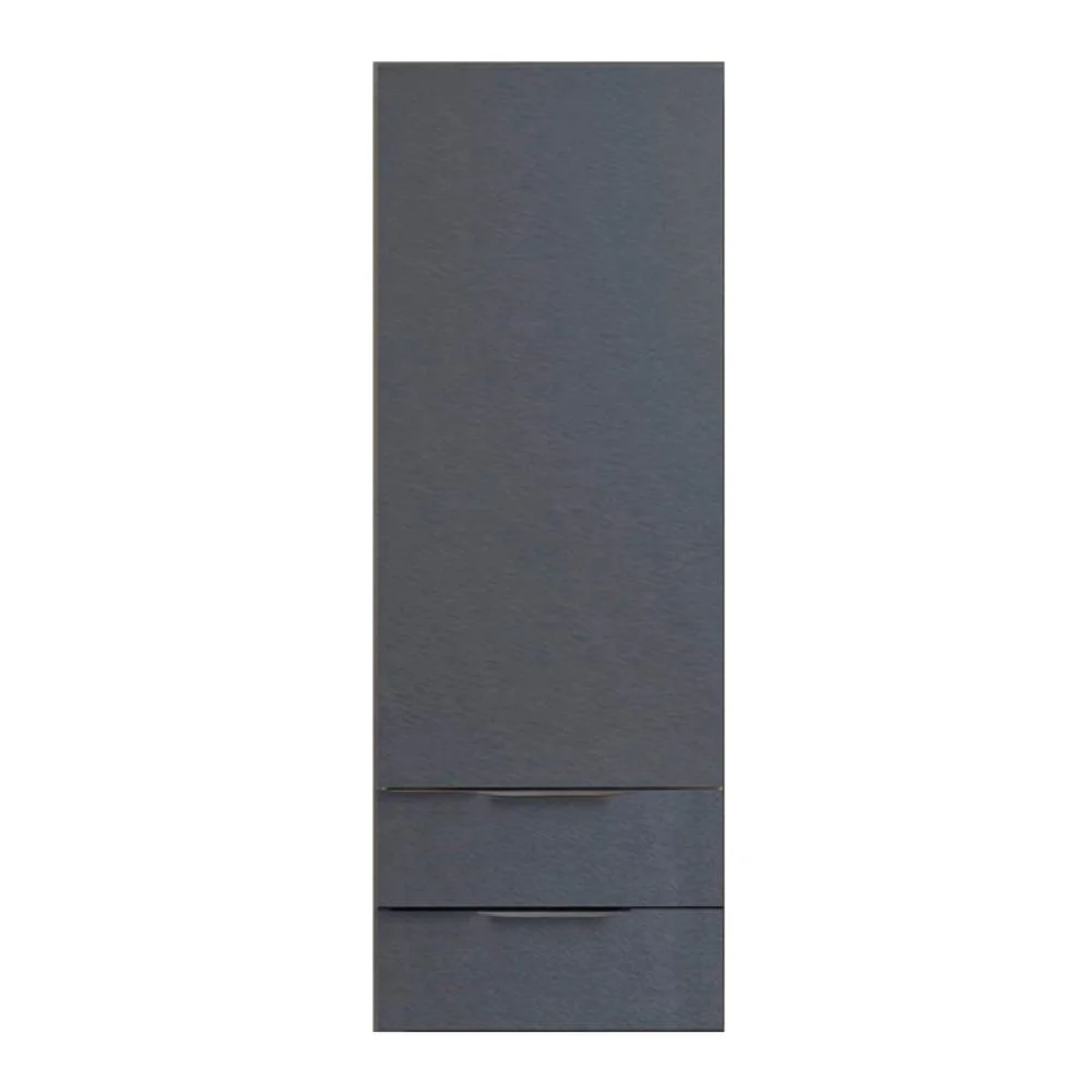 Dulap baie suspendat KolpaSan Malaya 45 cm cu 2 sertare si o usa, gri inchis