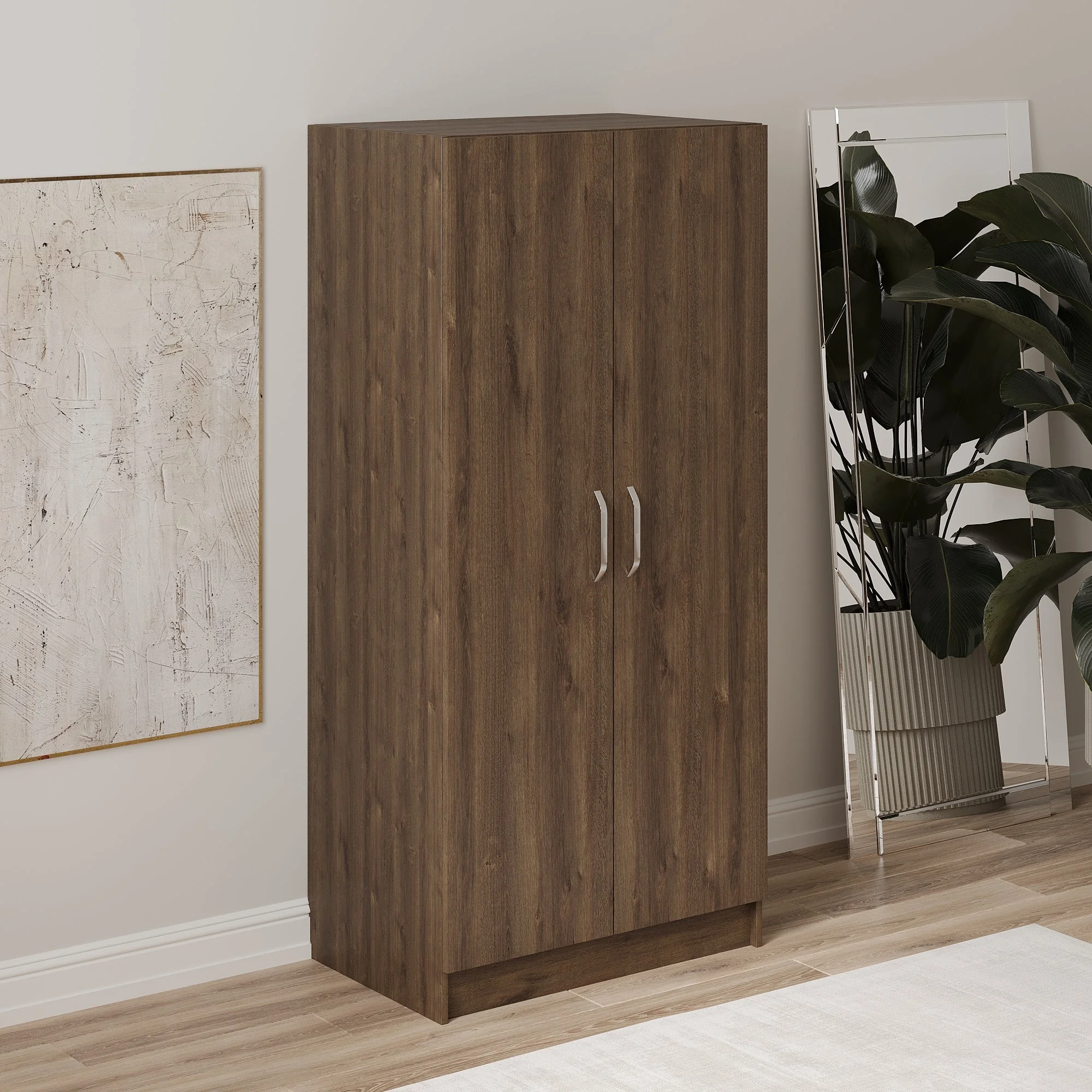 Dulap Remi, 2 Usi, Stejar Bronz, 80 x 51 x 170 cm