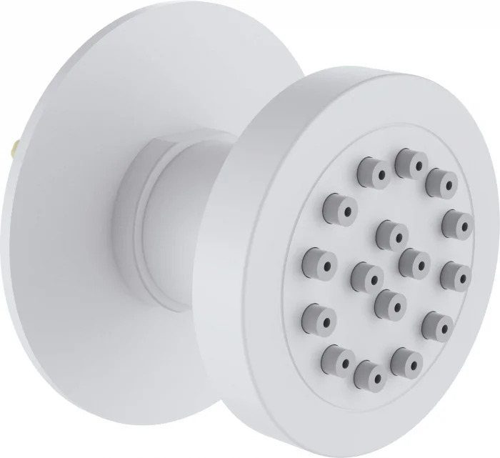 Duza de dus, rotunda. incastrata, sistem anticalcar, alb, Deante Cascada