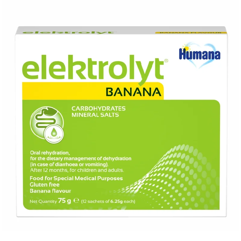 Elektrolyt cu Banane, 12 plicuri, Humana