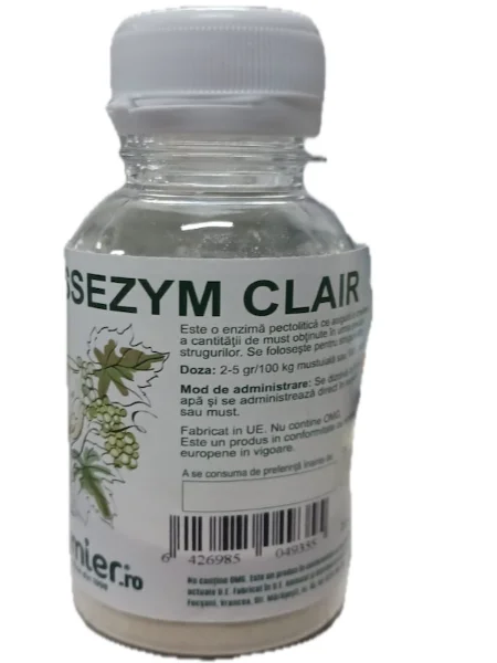 Enzime Essezym Clair 20 gr (pentru struguri albi, creste cantitatea de must obtinuta prin macerare)