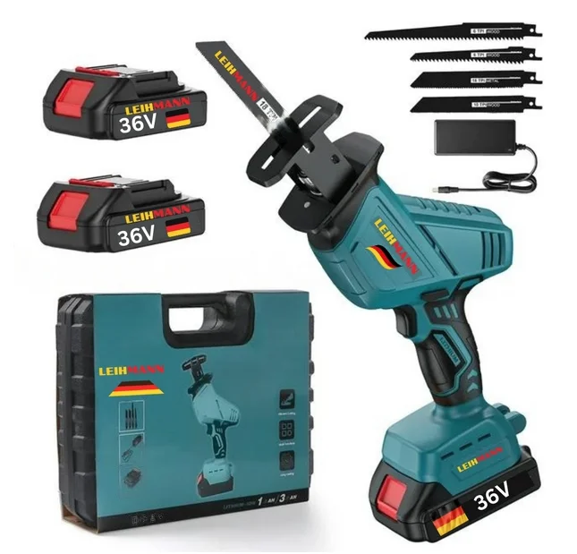 Fierastrau pendular tip sabie LEIH MANN 36V de 100 mm 2 acumulatori