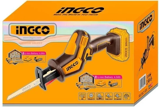 Fierastrau sabie vertical 20V, 3200rpm, taiere lemn/metal, fara acumulator, Ingco CRSLI6508