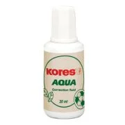 Fluid corector Kores, 20 ml, pe baza de apa, aplicator cu pensula