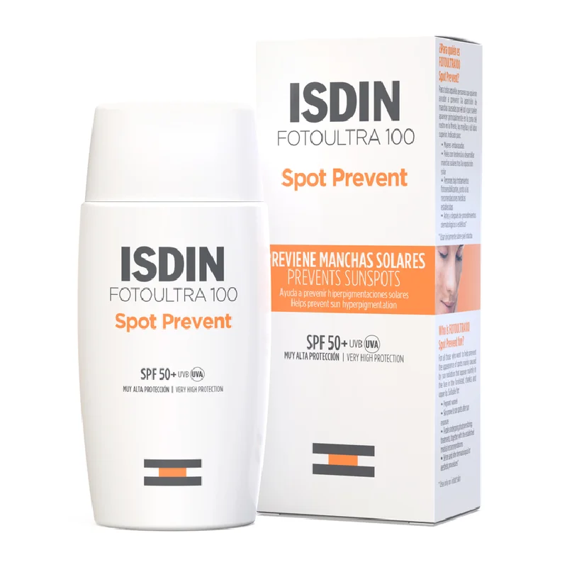 Fluid protectie solara SPF50+, Fotoultra Spot Prevent Fusion Fluid, 50 ml, Isdin