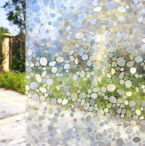 Folie decorativa vitrostatica pentru geam autoadeziva  45 x 300 cm model PIETRICELE