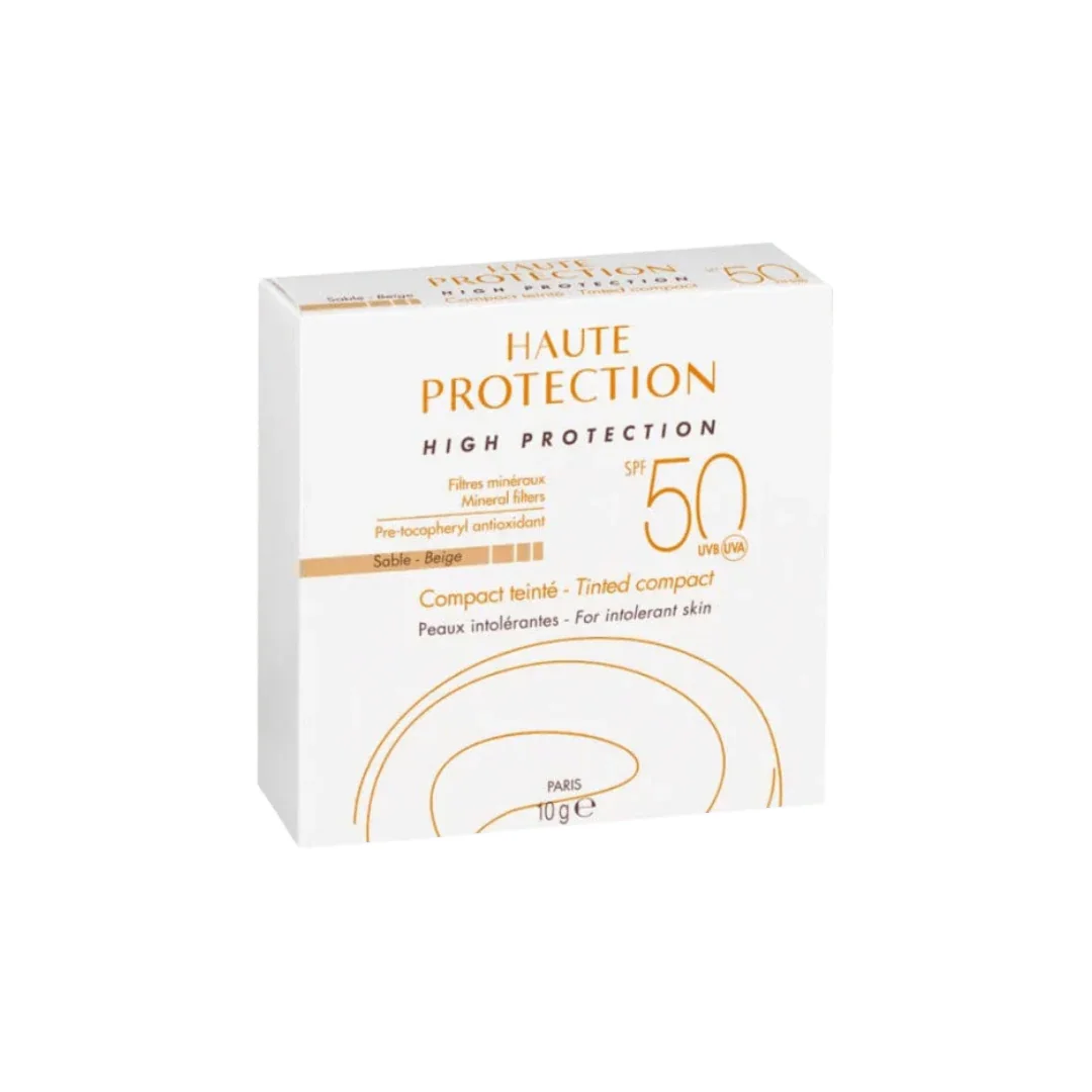 Fond de ten compact cu protectie solara SPF 50+, nuanta Beige, 10 g, Avene