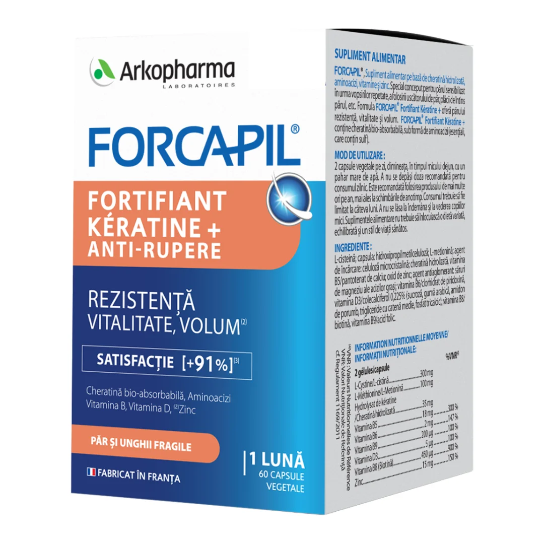 Forcapil Fortifiant Keratine+, 60 capsule, Arkopharma