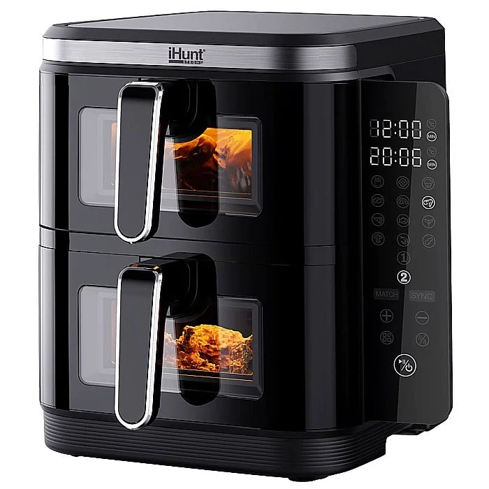 Friteuza cu aer cald iHunt Bro Air Fryer 11L Dual Stack