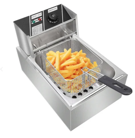 Friteuza electrica de grasime capacitate 6L si maner din otel inoxidabil