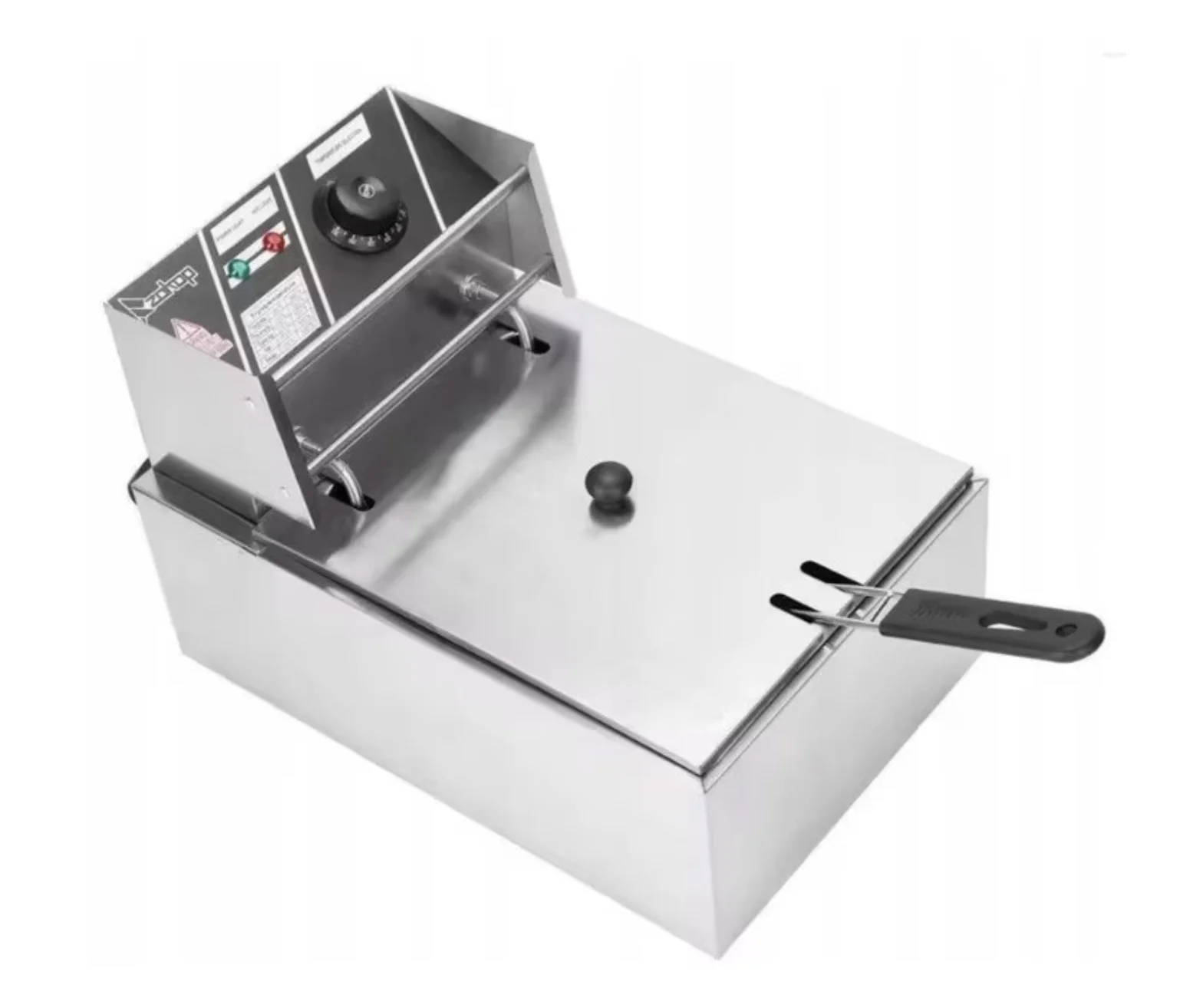 Friteuza electrica profesionala 6L putere 2500W carcasa din otel inoxidabi