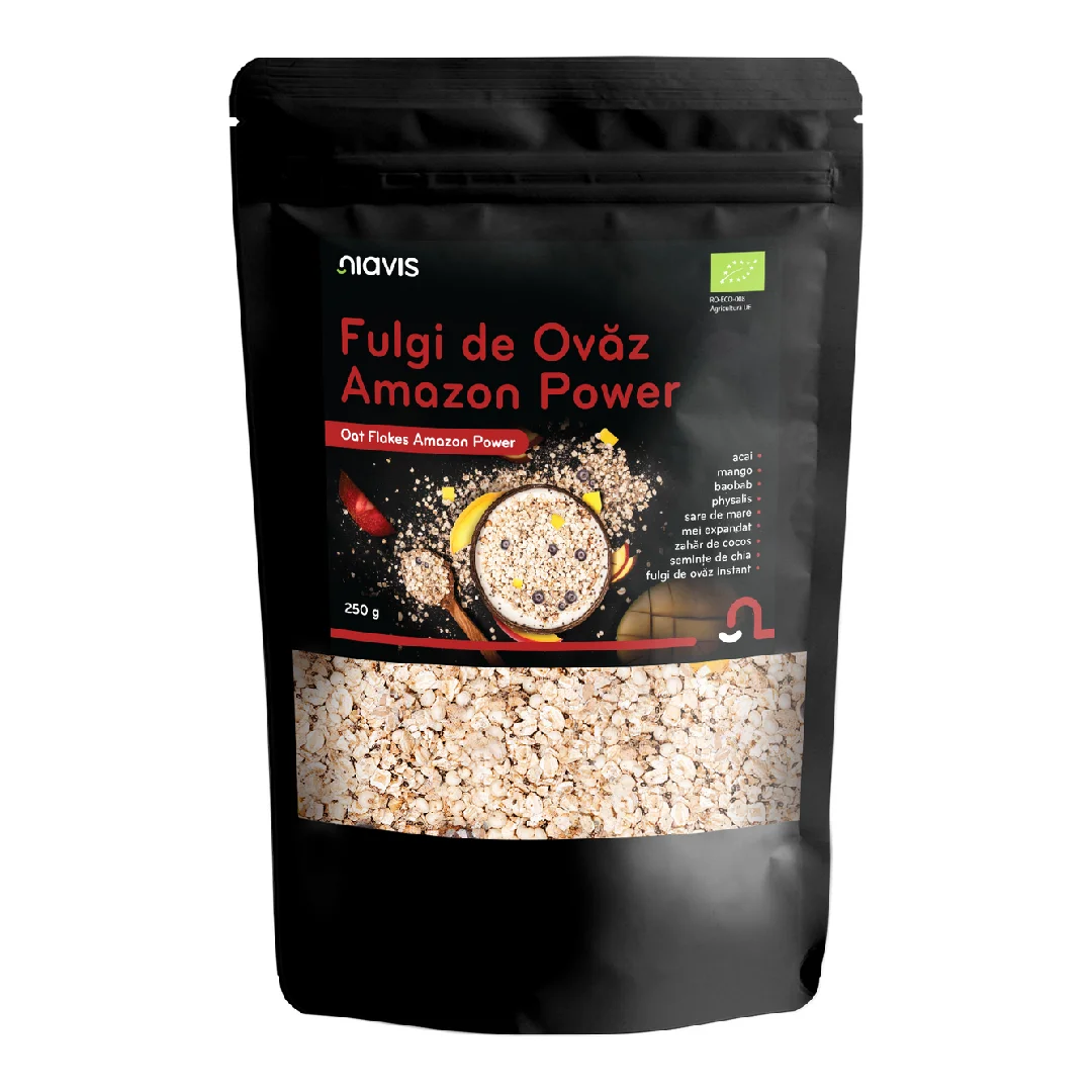Fulgi de ovaz Amazon Power Ecologici/Bio, 250 g, Niavis