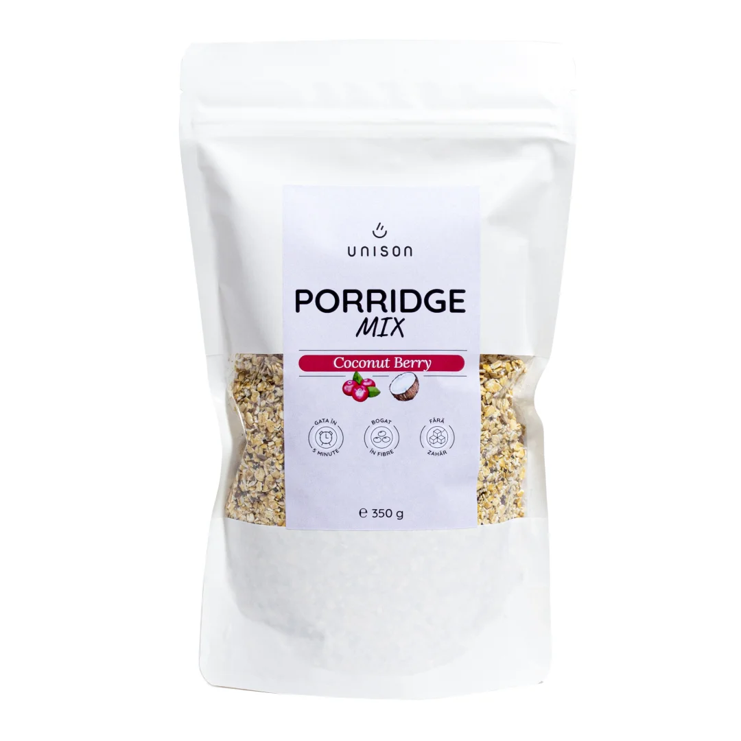 Fulgi de ovaz Porridge Coconut Berry, 350g, Unison