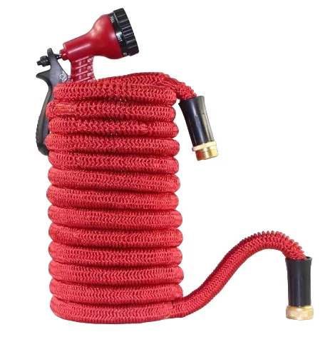 Furtun extensibil pentru gradina SUPER HOSE  25 FT = 7.5m Rosu