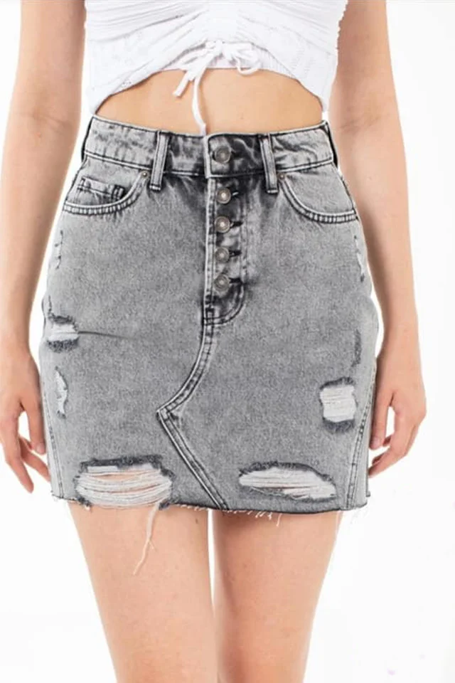 Fusta de blugi Noella gri