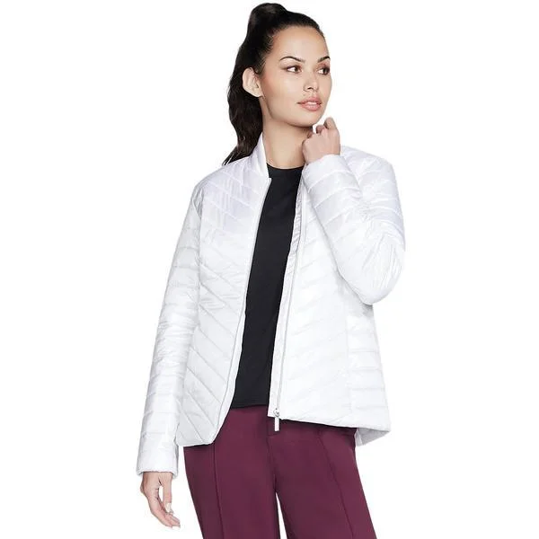 Geaca femei Skechers Goshield Shine Jacket JA150-WHT, XS, Alb
