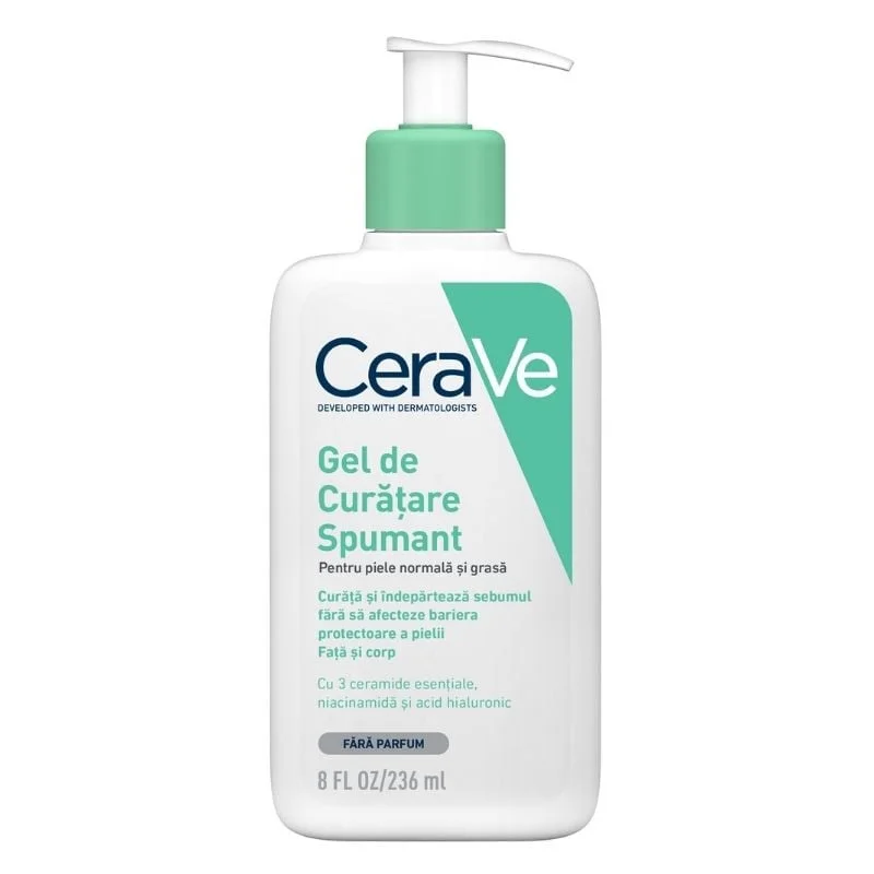 Gel de curatare Spumant piele normal-grasa, 236 ml, CeraVe