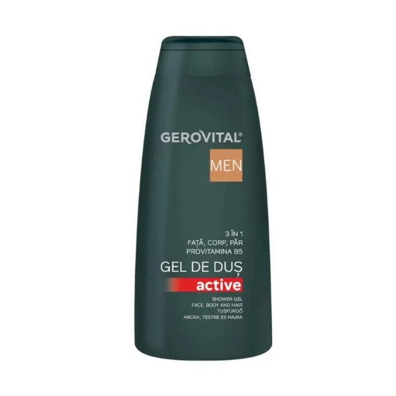 Gel de dus 3in1 Active Men 400 ml, Gerovital