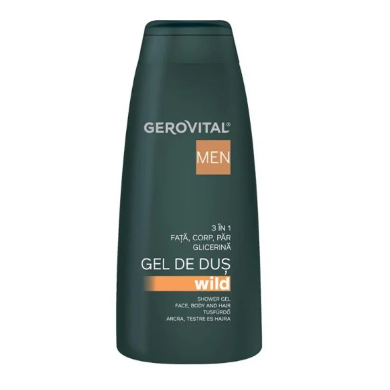 Gel de dus 3in1 Wild, Men 400 ml, Gerovital