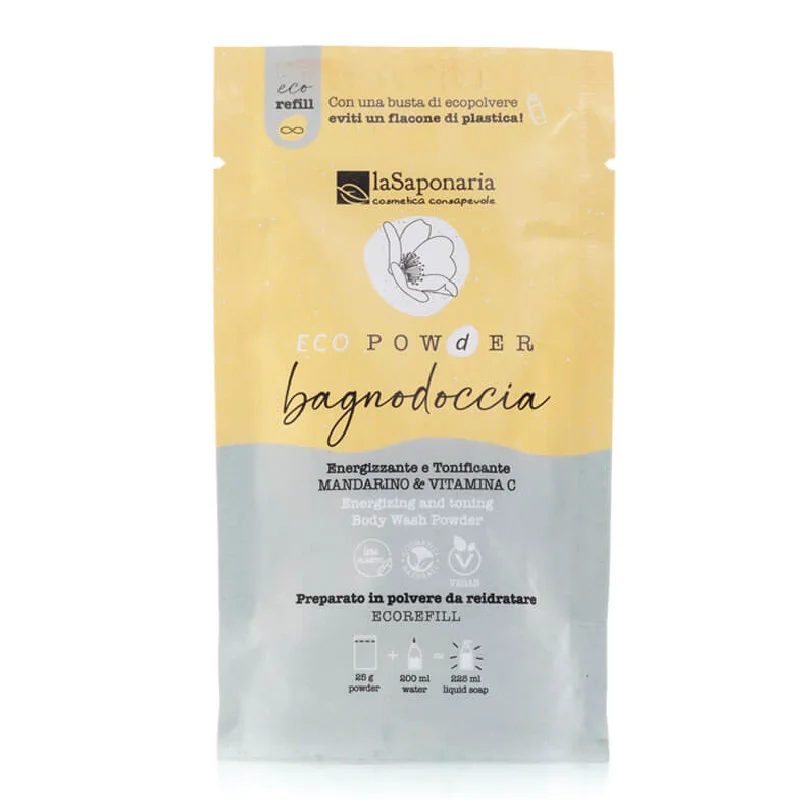 Gel de dus pudra energizant, 25g, La Saponaria