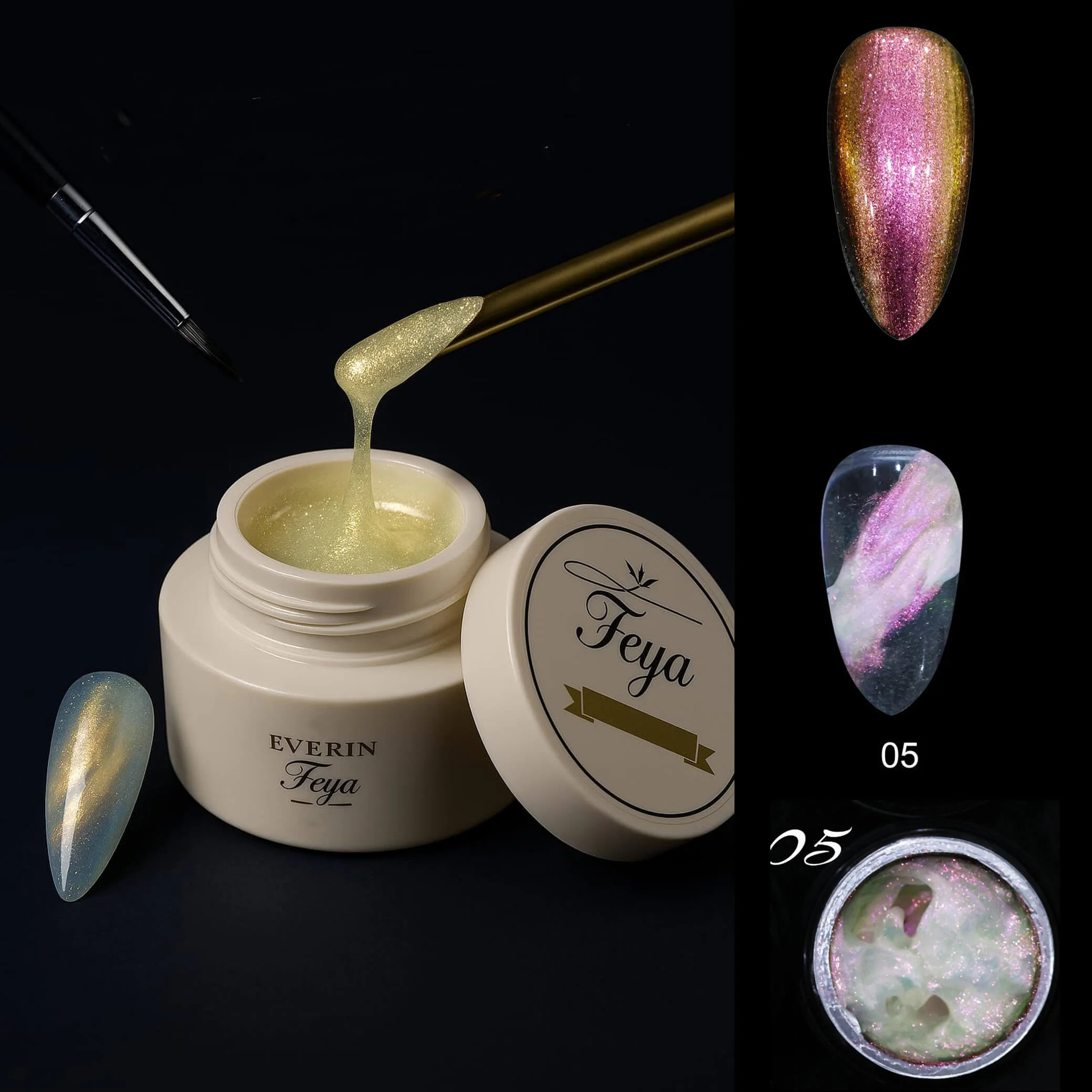 Gel Design Everin Feya 05 – Gel de pictură holografic