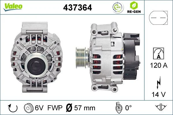 Generator / Alternator VALEO 437364