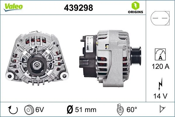 Generator / Alternator VALEO 439298