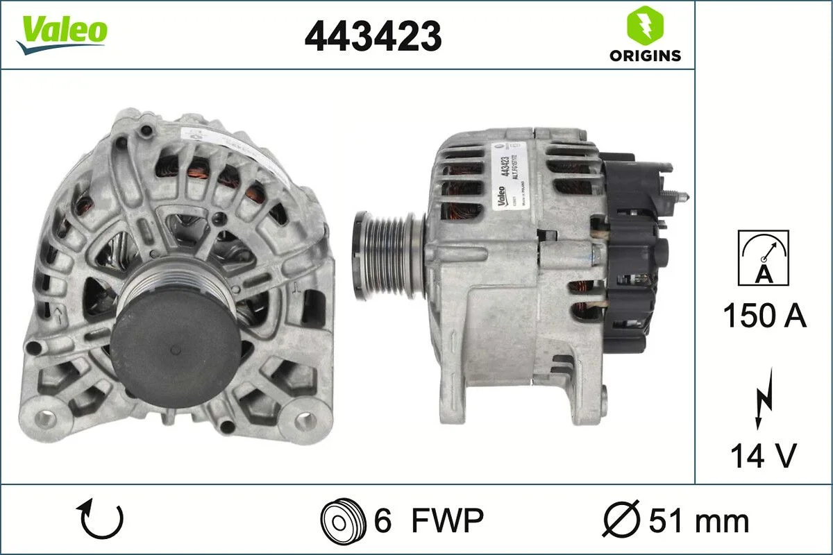 Generator / Alternator VALEO 443423