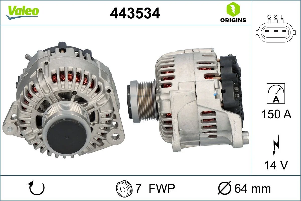 Generator / Alternator VALEO 443534