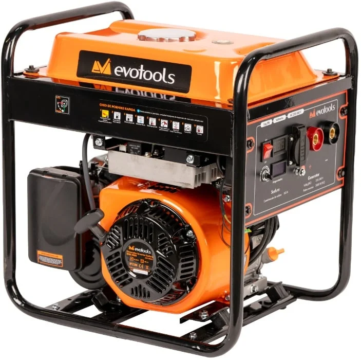 Generator de curent 2 in 1 cu Invertor Sudura aparat 160A, 2000w, 4 timpi, Evotools 683211